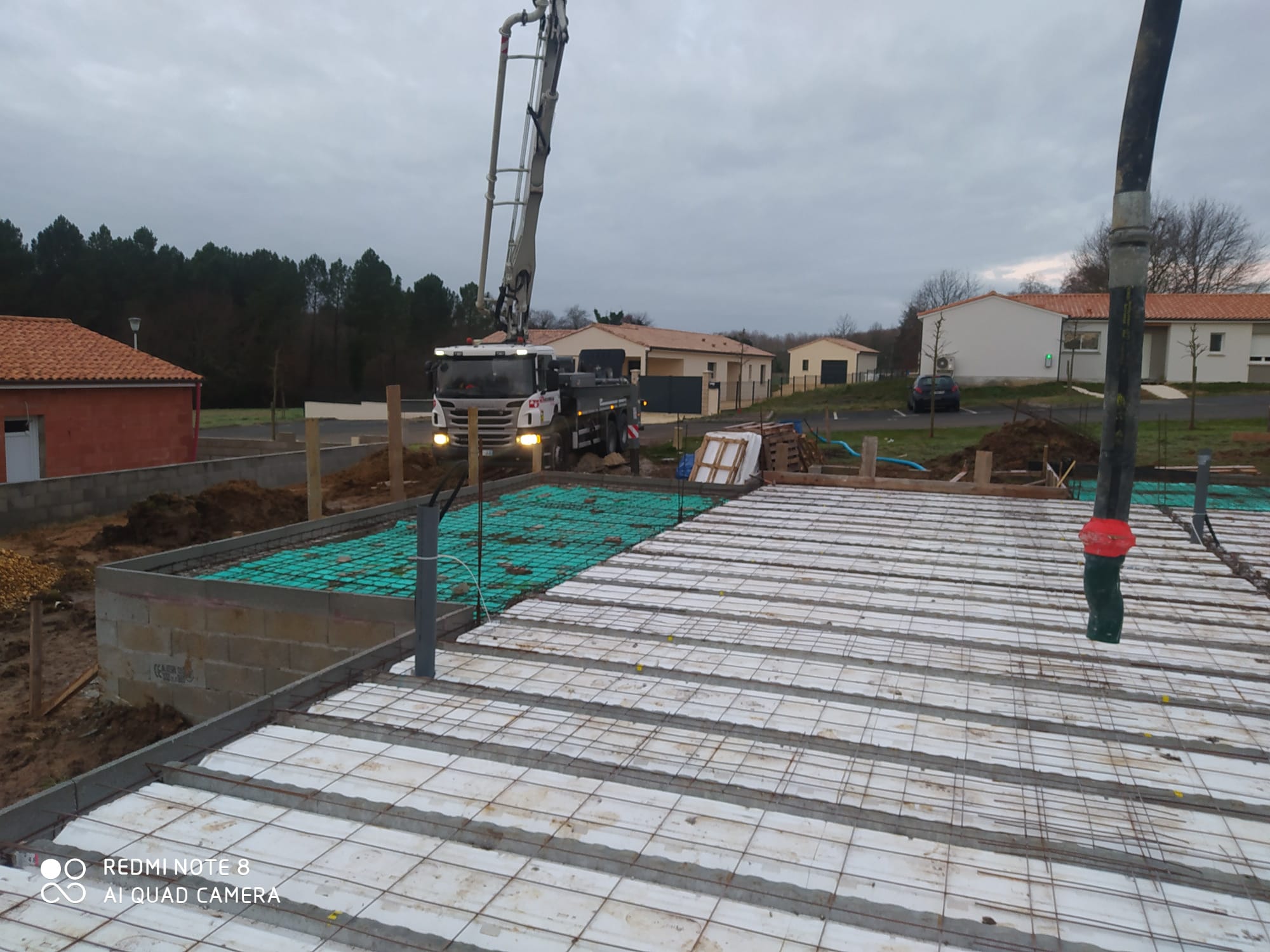 Plancher béton chantier gros œuvre Gironde